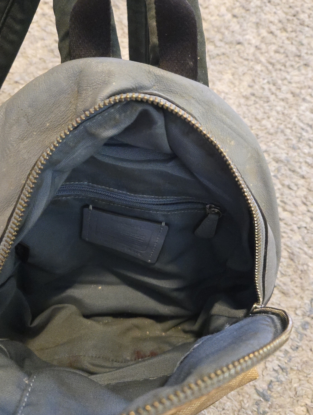 Coach Mini Charlie Backpack Signature Canvas Leather Grey Brown F58315 - Picture 11 of 14